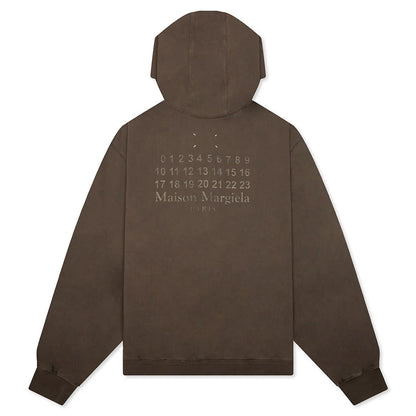 Zip Up Sweat Hoodie Mink