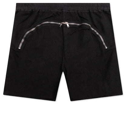 Butt Zipp Long Boxer Shorts Black
