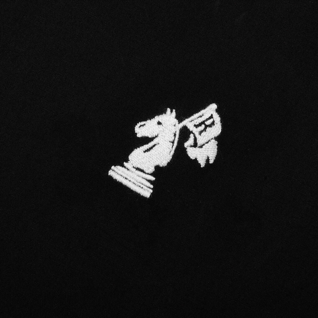 Camp Collar Logo Shirt Black White