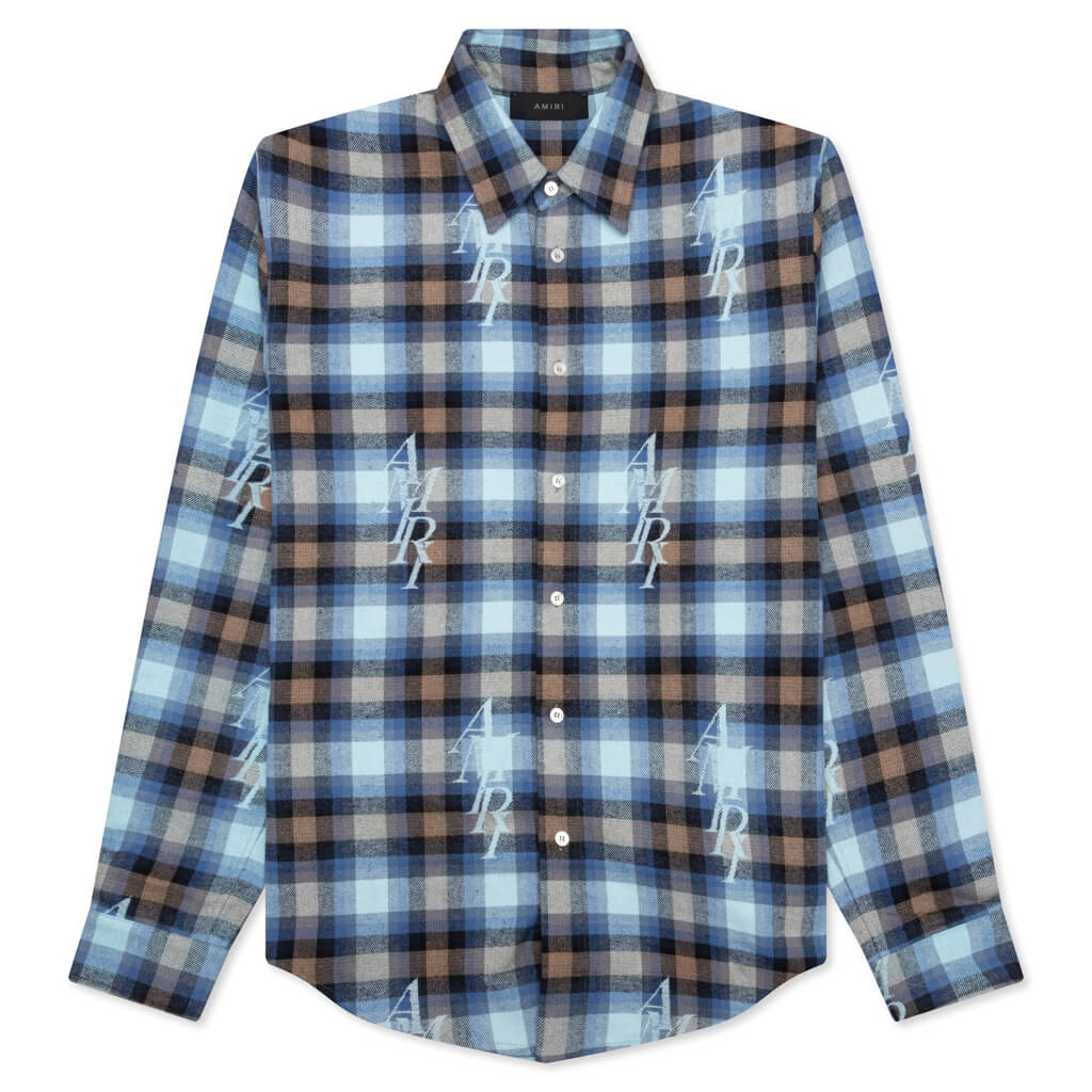 Staggered Plaid Flannel Legion Blue