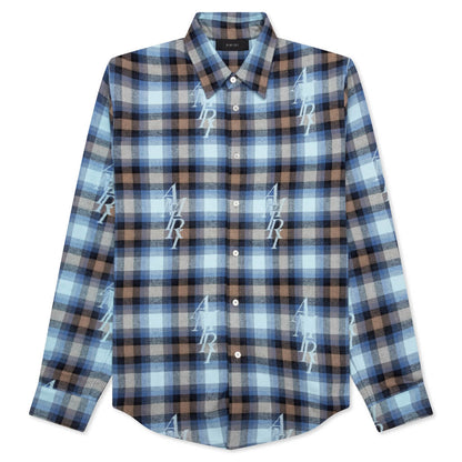 Staggered Plaid Flannel Legion Blue