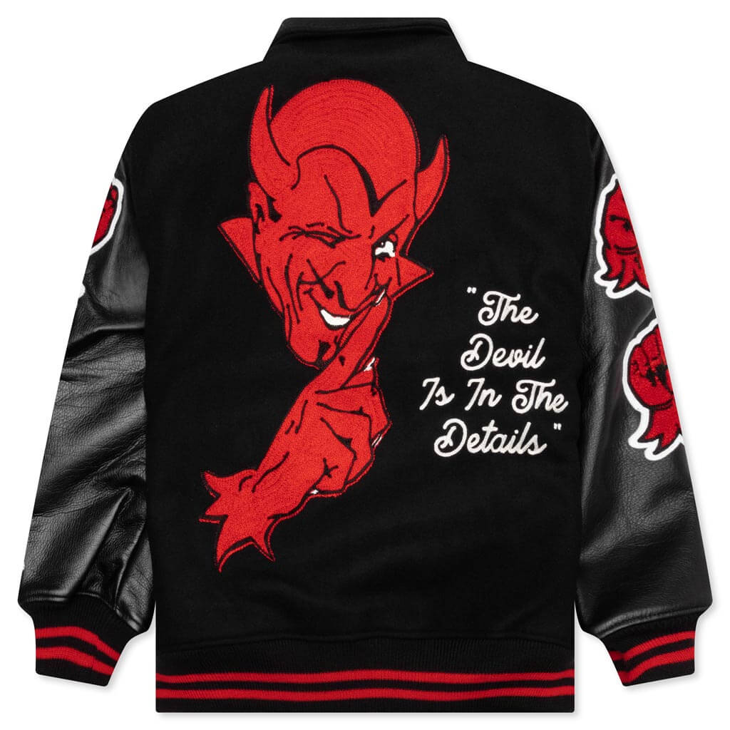 Saint Michael Devil Varsity Jacket Black