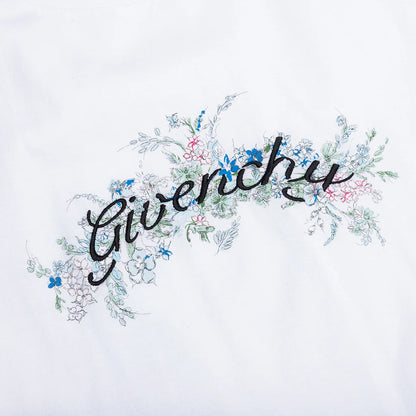 Flowers Cotton T Shirt White