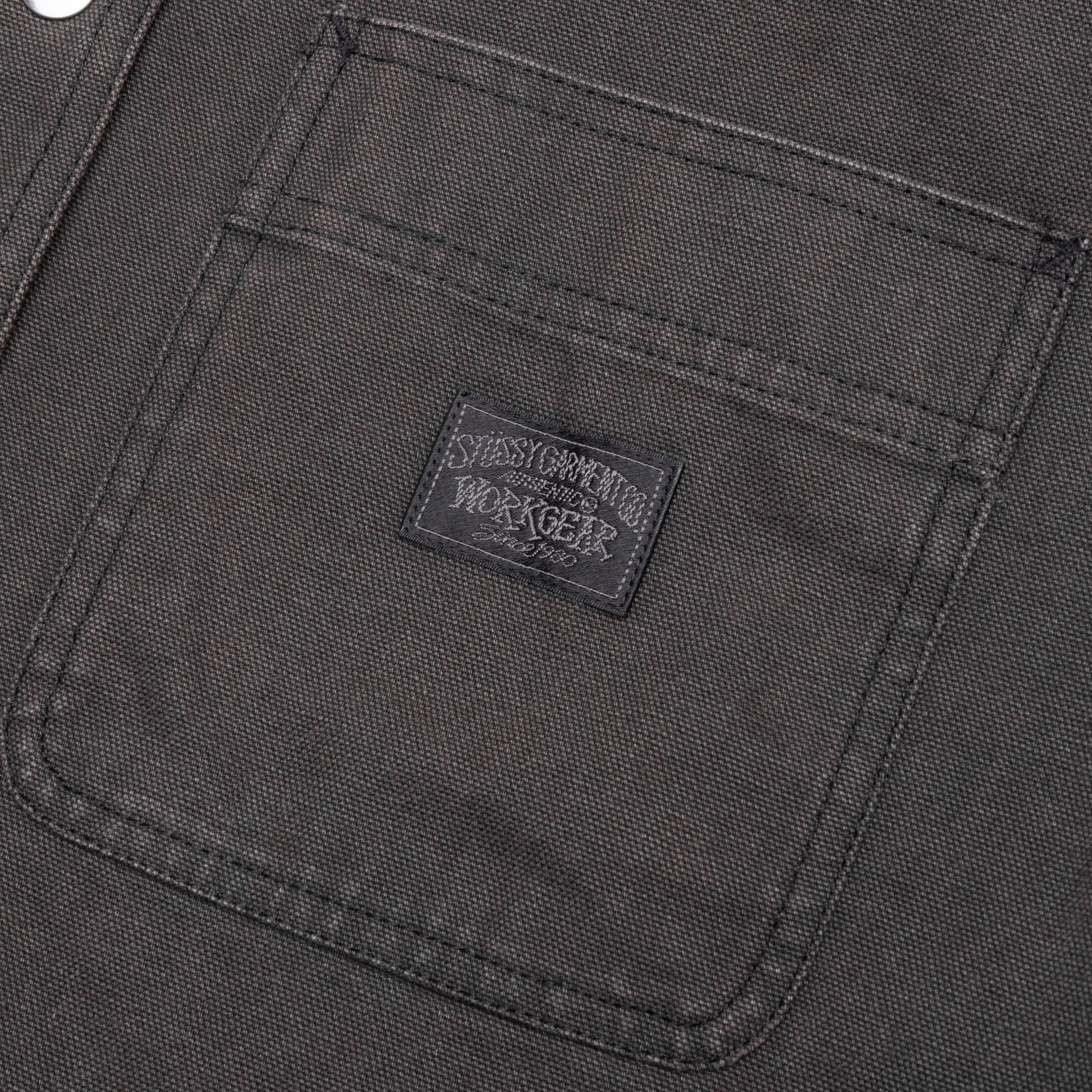 Heavy Washed Canvas Shirt Black