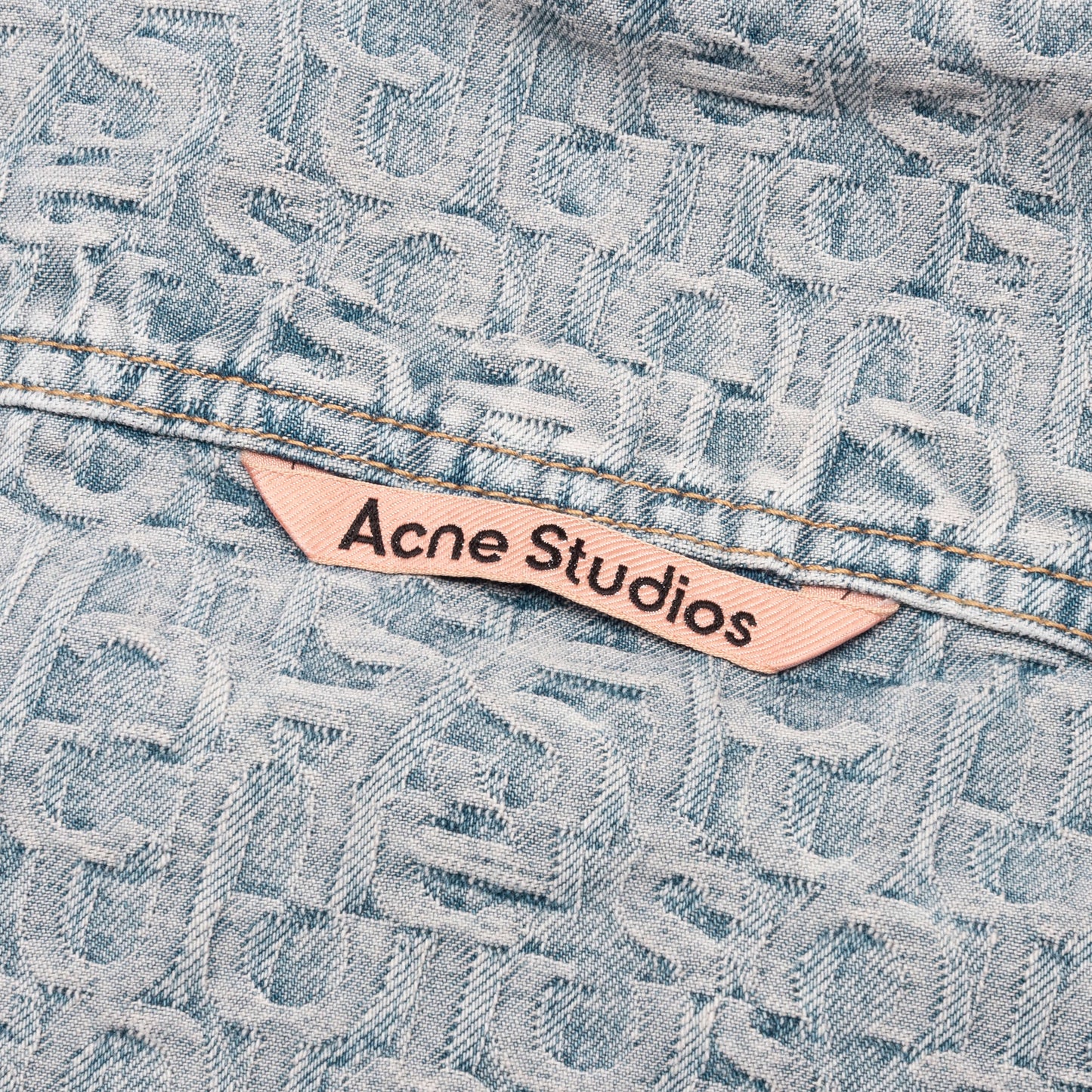 Relaxed Fit Denim Shirt Blue Beige