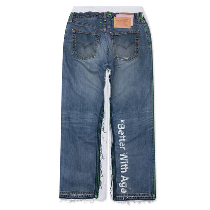 Franklin Denim Sweatpants Indigo White