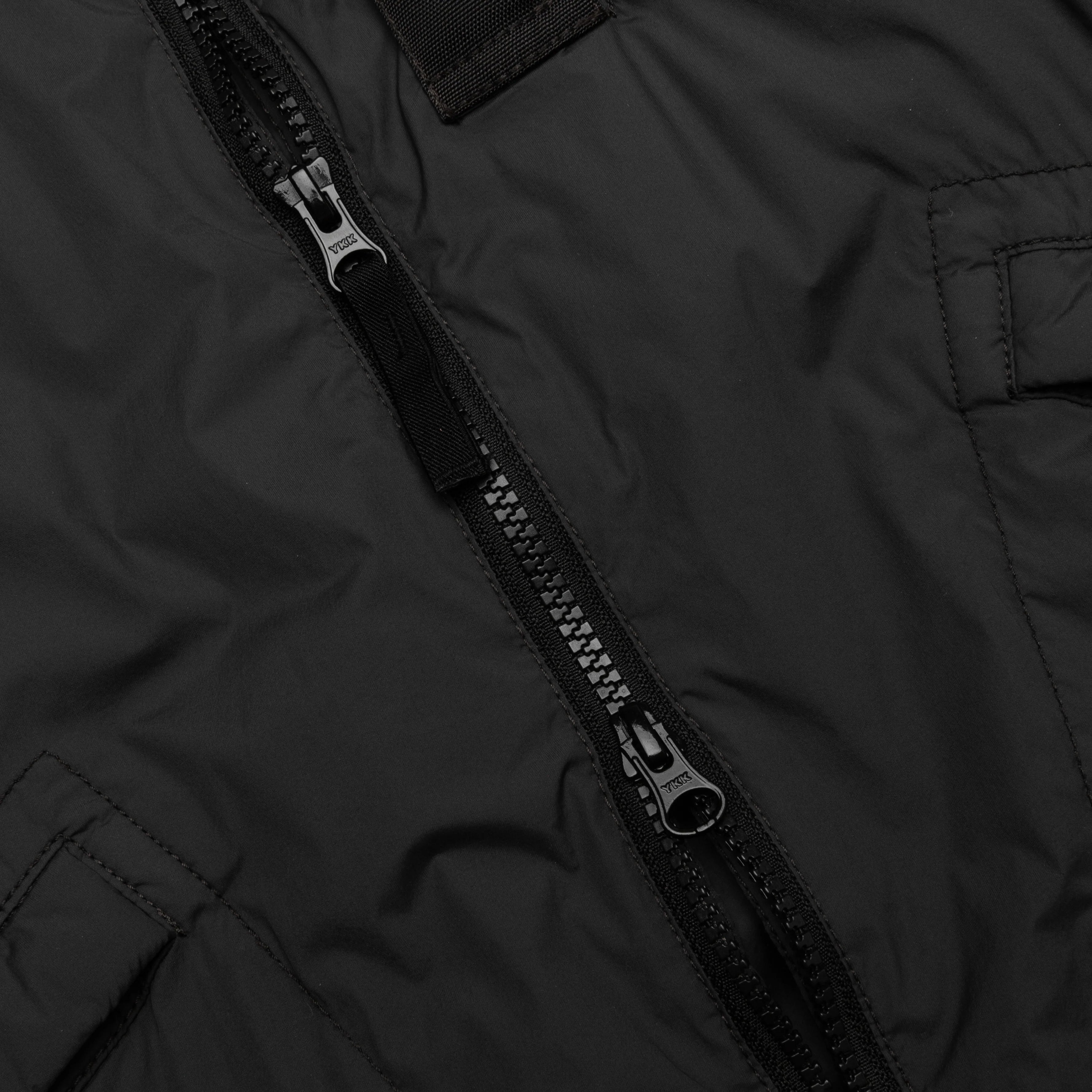 Skin Touch Nylon Bomber Jacket Charcoal