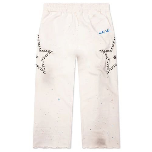 Star Studded Sweatpant White