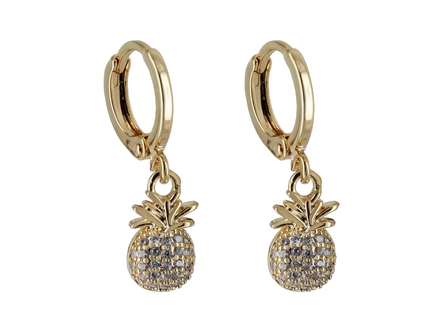 Aretes Unlimited Piña Dorado para Mujer