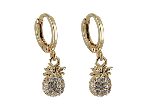 Aretes Unlimited Piña Dorado para Mujer