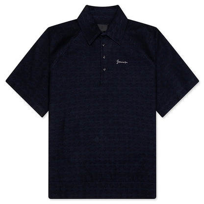 Monogram 72 Jacquard Polo Black Navy