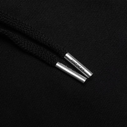 Printed Felpa Slim Fit Hoodie Black