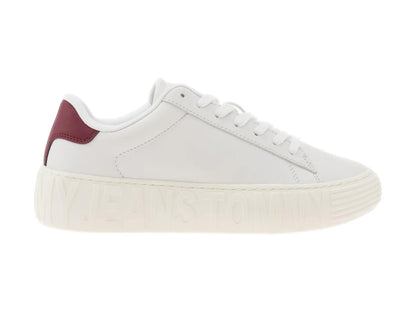 Tenis Tommy Hilfiger Blanco y Rojo para Mujer