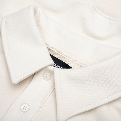 L S Polo Henley Shirt Egg White