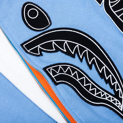 Shark Full Zip Hoodie Indonesia Blue