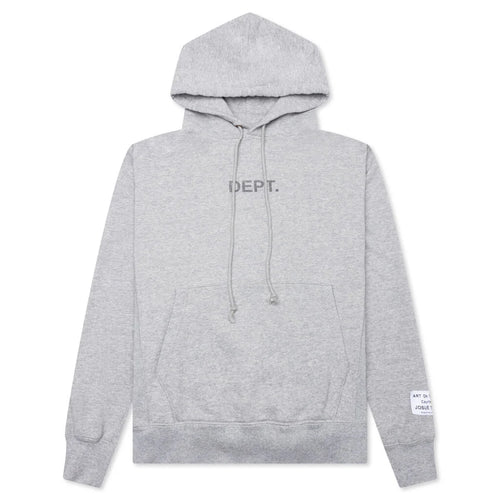 Center Logo Hoodie Heather Grey