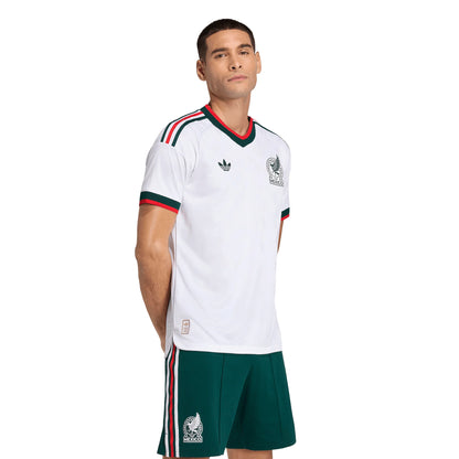 adidas Mexico Away Authentic Mens Soccer Jersey 2026 White