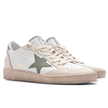 Womens Ball Star White Green Silver