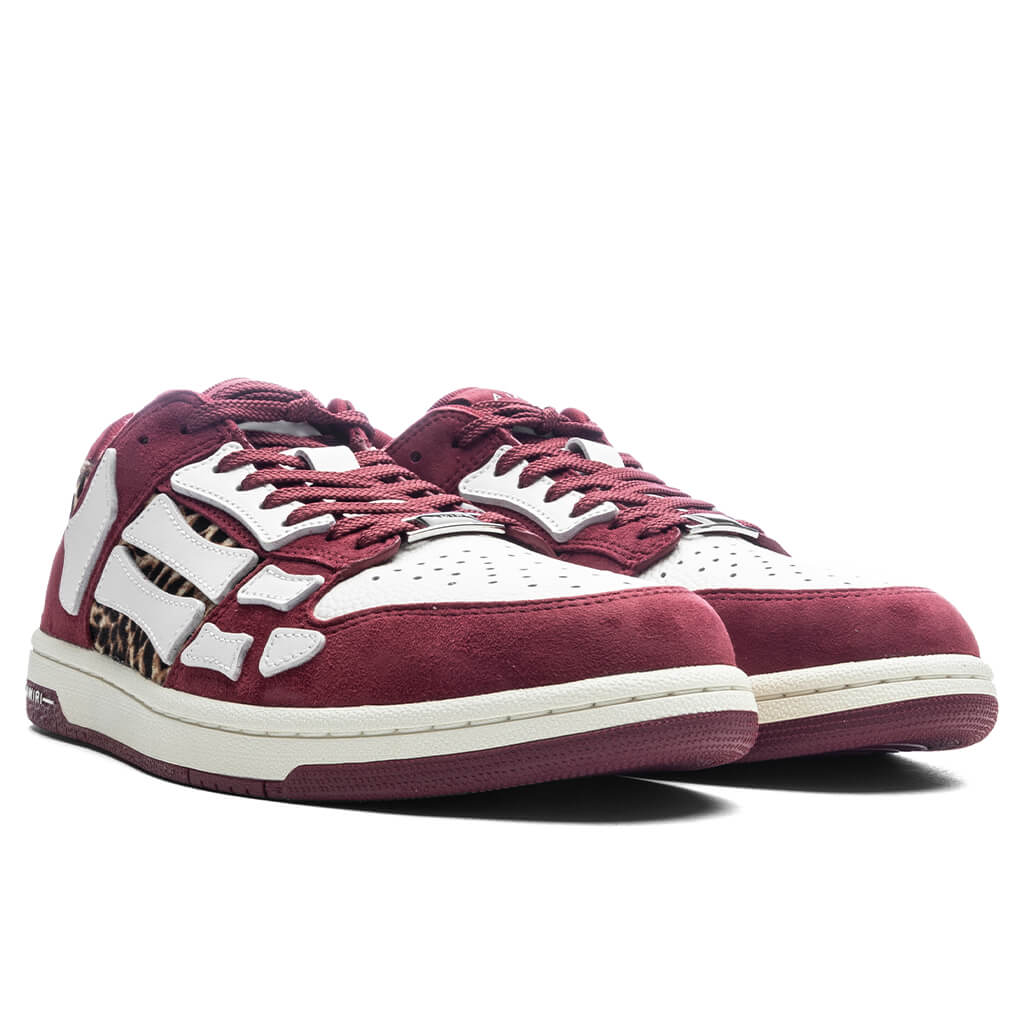 Leopard Skel Top Low Burgundy