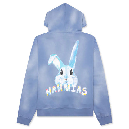 Bunny Hoodie Dusty Blue Sun Fade