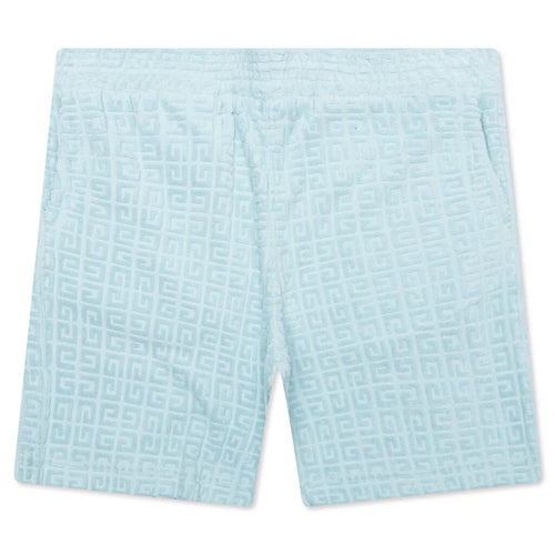 4G Cotton Towelling Bermuda Shorts Sky Blue
