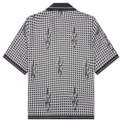 Houndstooth Bowling Shirt Black