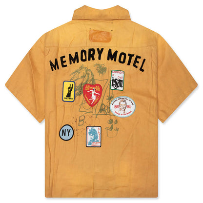 Montauk S S Bowling Shirt Yellow