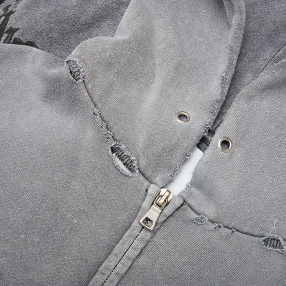 Carrying The Message Zip Hoodie Gray