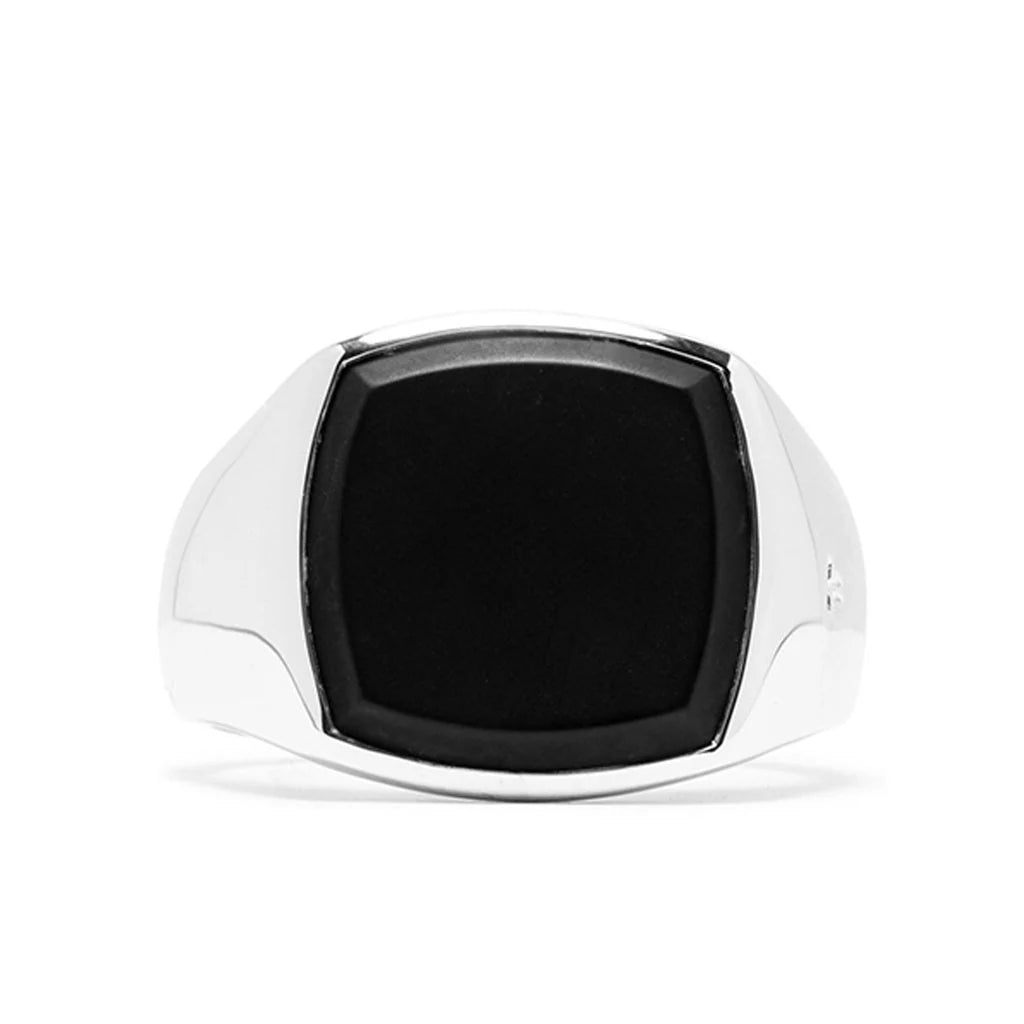 Cushion Black Onyx 925 Sterling Silver