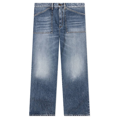 Relaxed Fit Denim Pants Light Blue