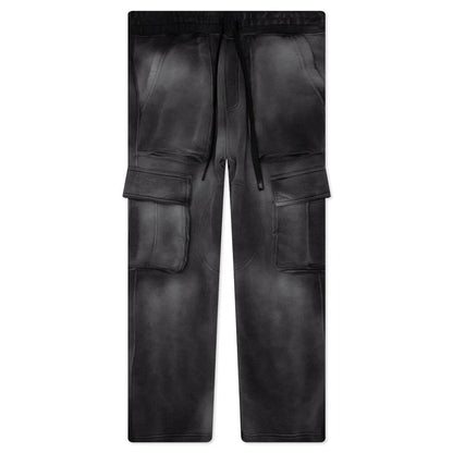 Sunfade Logo Cargo Sweatpant Faded Black