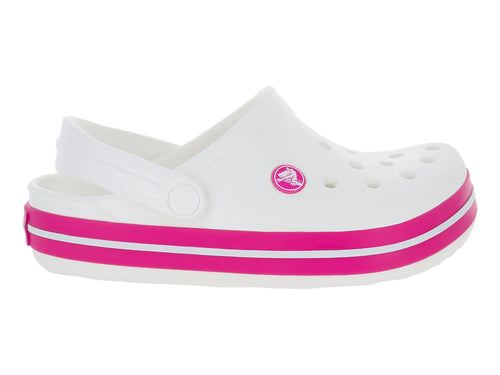 Crocs Crocband Clog Blanco y Rosa para Niña