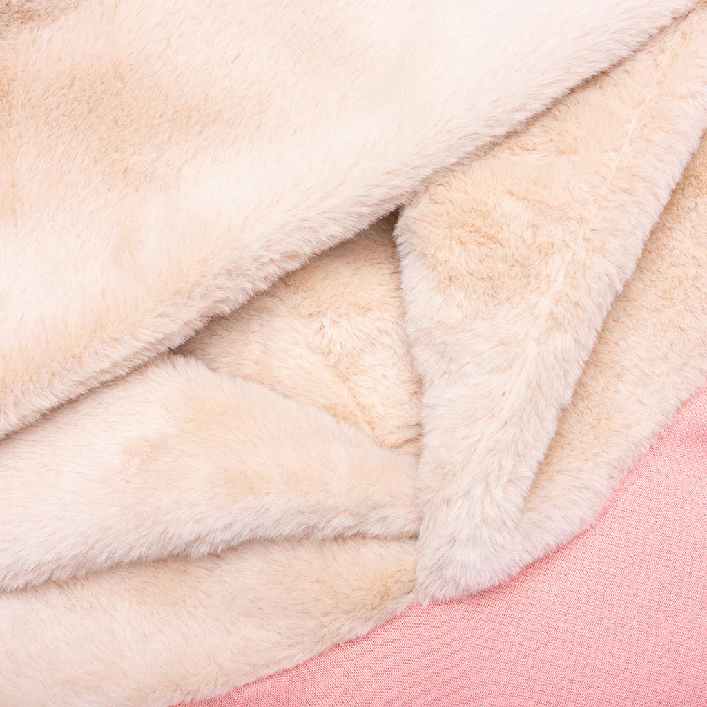Faux Fur Hood Sweatshirt UTC269 Antique Rose