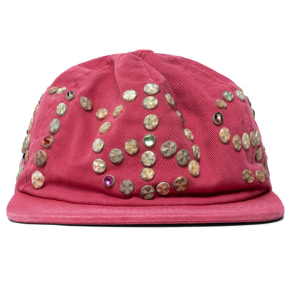 Studded Wrap Around Hat Red
