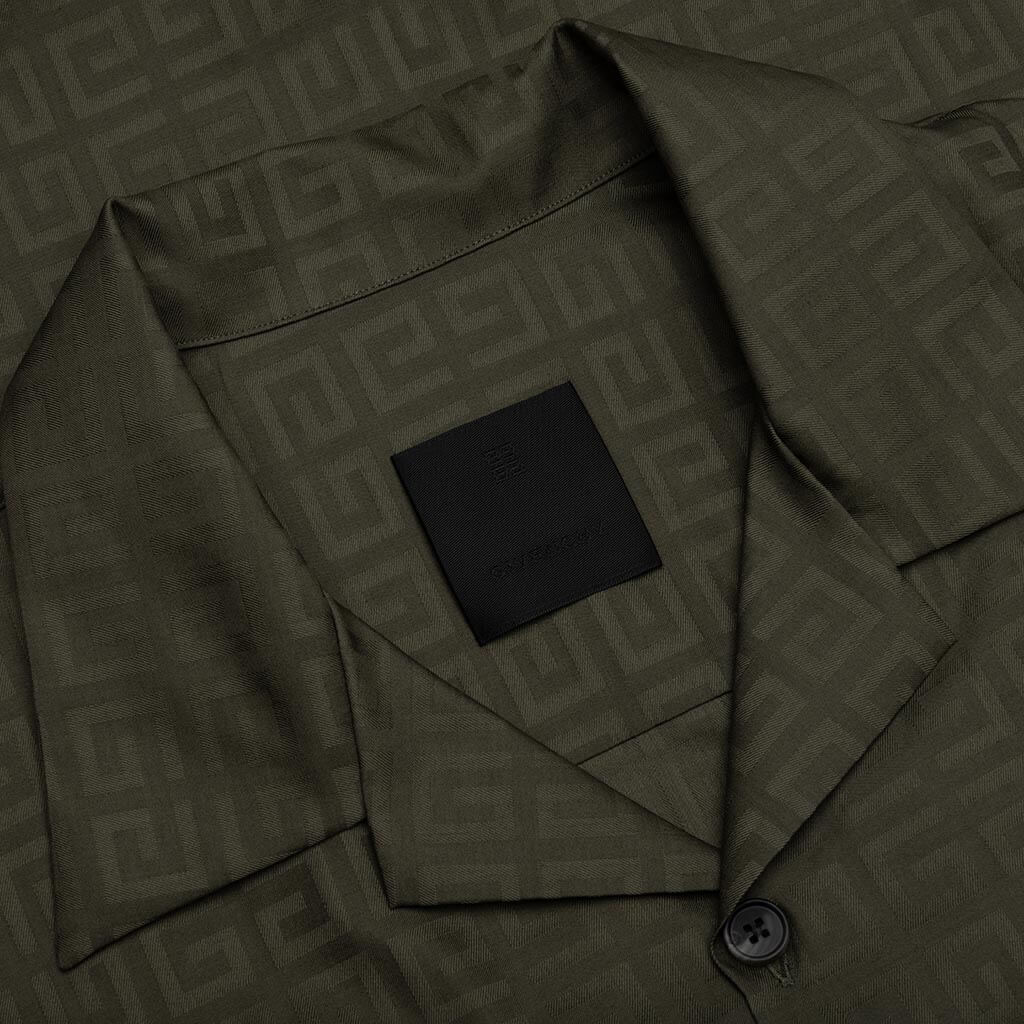Boxy Fit Hawaiian Shirt Khaki