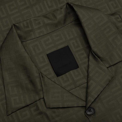 Boxy Fit Hawaiian Shirt Khaki