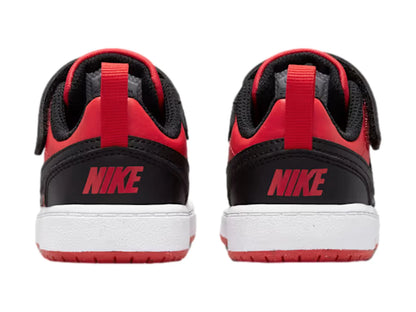 Tenis Nike Court Borough Low Recraft Rojo y Negro para Niño