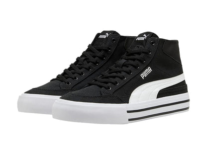 Tenis PUMA Court Classic Vulc Mid Negro y Blanco para Mujer