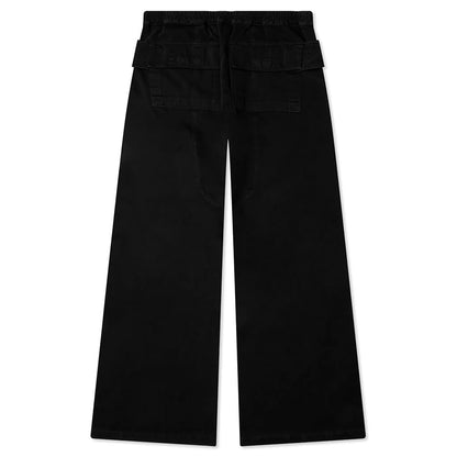 Creatch Wide Cargo Drawstring Pants Black