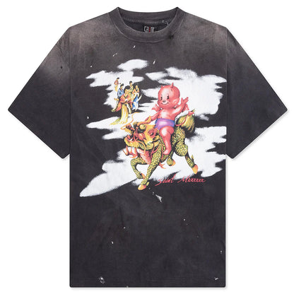 Damaged S S Tee Black