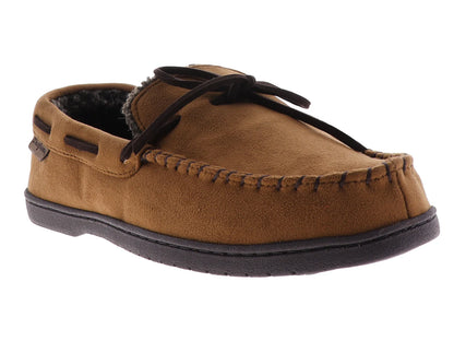Pantuflas Dearfoams Toby Micosuede Chestnut para Hombre