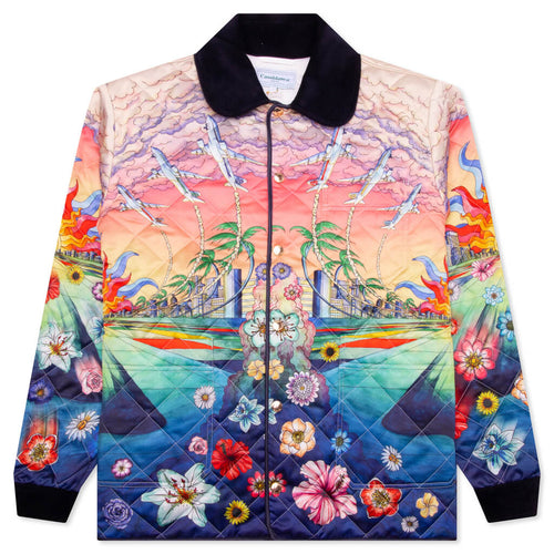 LEnvol Quilted Poly Satin L S Shirt Multi