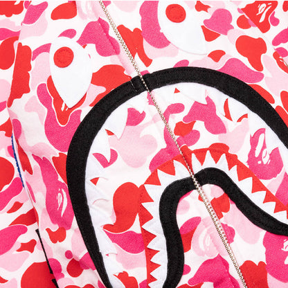 Abc Camo Shark Full Zip Hoodie Pink