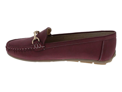 Zapatos Mocasines Comfort Fit Burgundy para Mujer