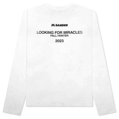 Looking for Miracles Layered Sweater With T Shirt Open White
