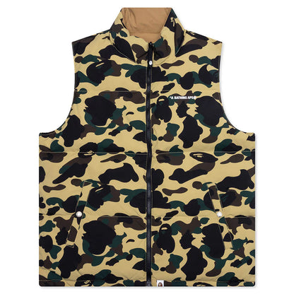 1st Camo Reversible Down Vest Yellow