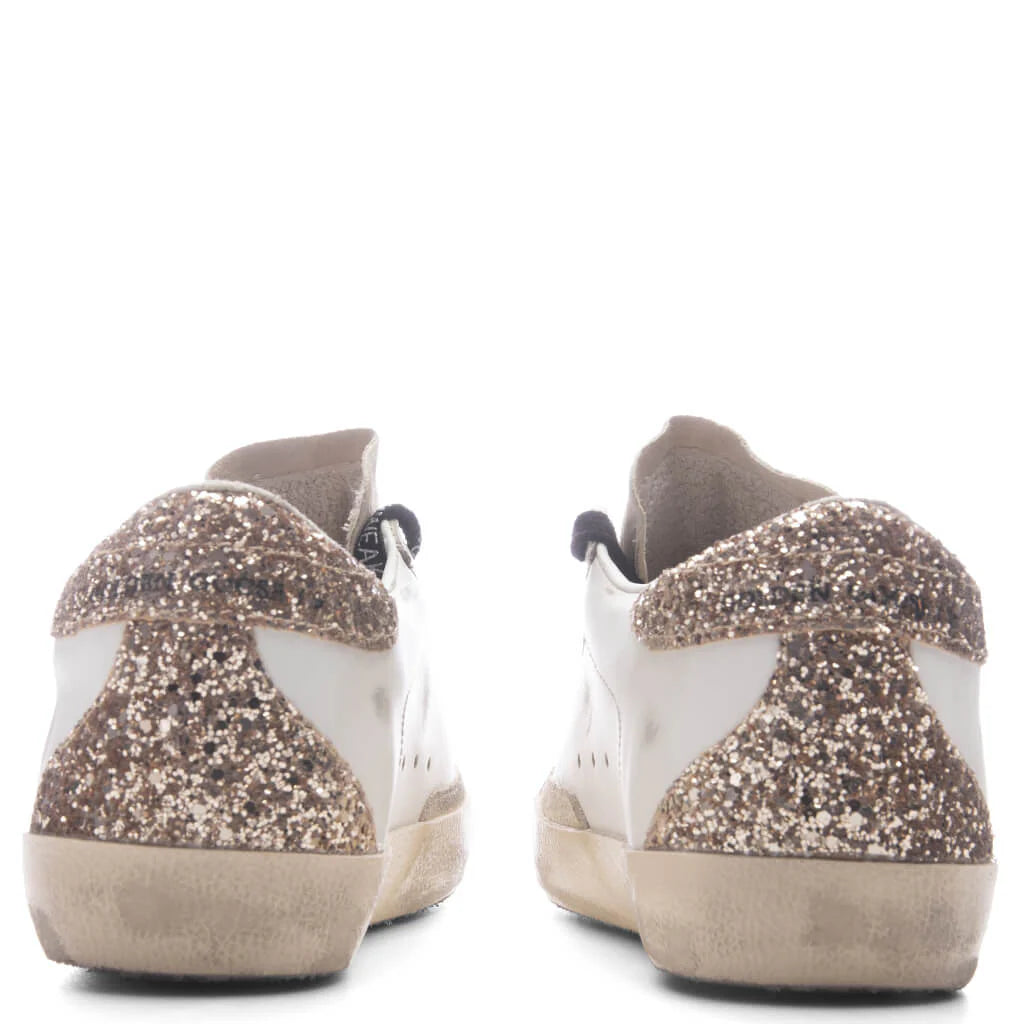 Womens Super Star Optic White Seedpearl Black Gold