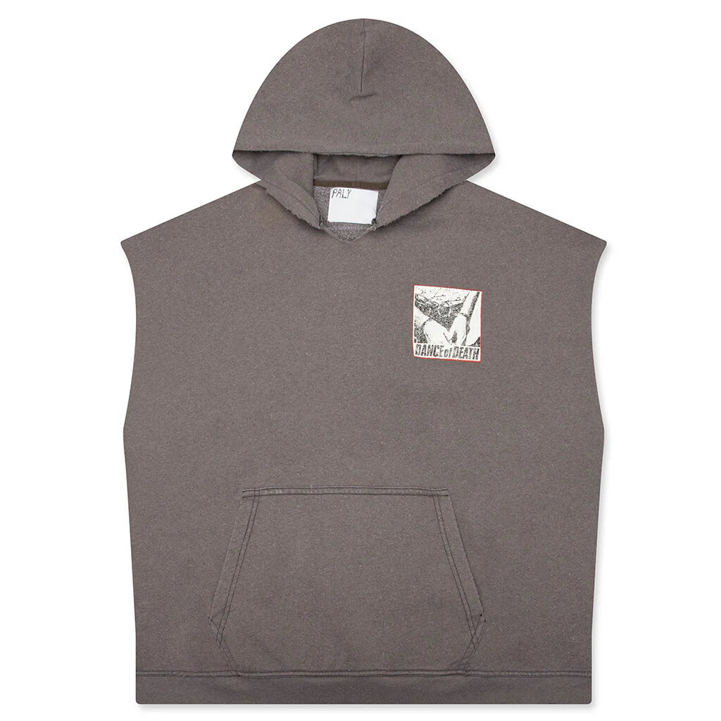 Dr Blue Cut Off Hoodie Brown