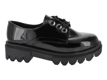 Zapatos Oxford Mauri Valero Negro Charol para Niña