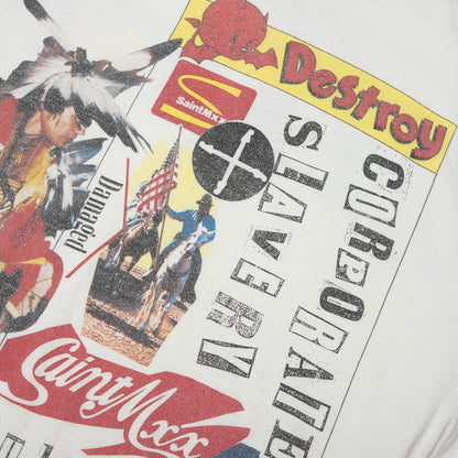 Saint M6 x Jamie Reid Destroy S S T Shirt White